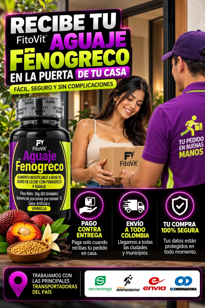 Compra y entrega a domicilio de Aguaje con Fenogreco FitoVit, pieza proporcionada por el usuario