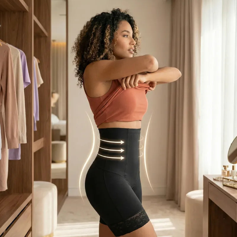 Recupera tu figura con este short que moldea tu abdomen.